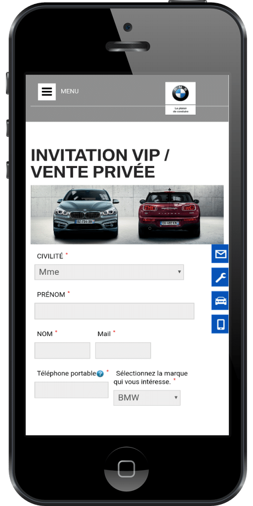 Landing Page BMW