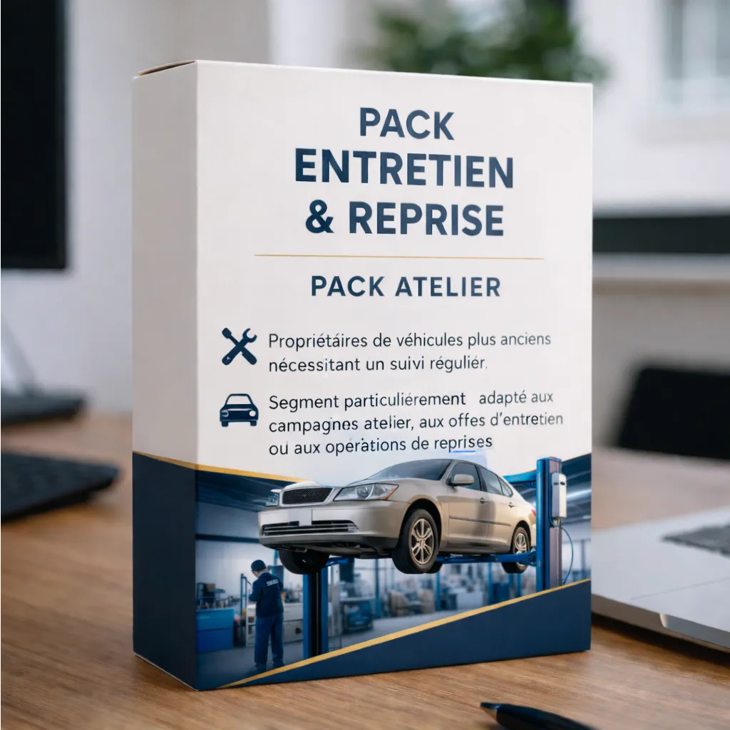 Pack Entretien et Reprise – Segment automobilistes véhicules anciens nécessitant un suivi régulier – Prospection BtoC automobile
