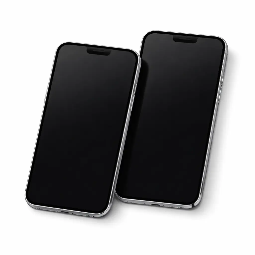 Deux smartphones modernes illustrant une campagne de SMS marketing automobile pour générer des leads et contacts en concession